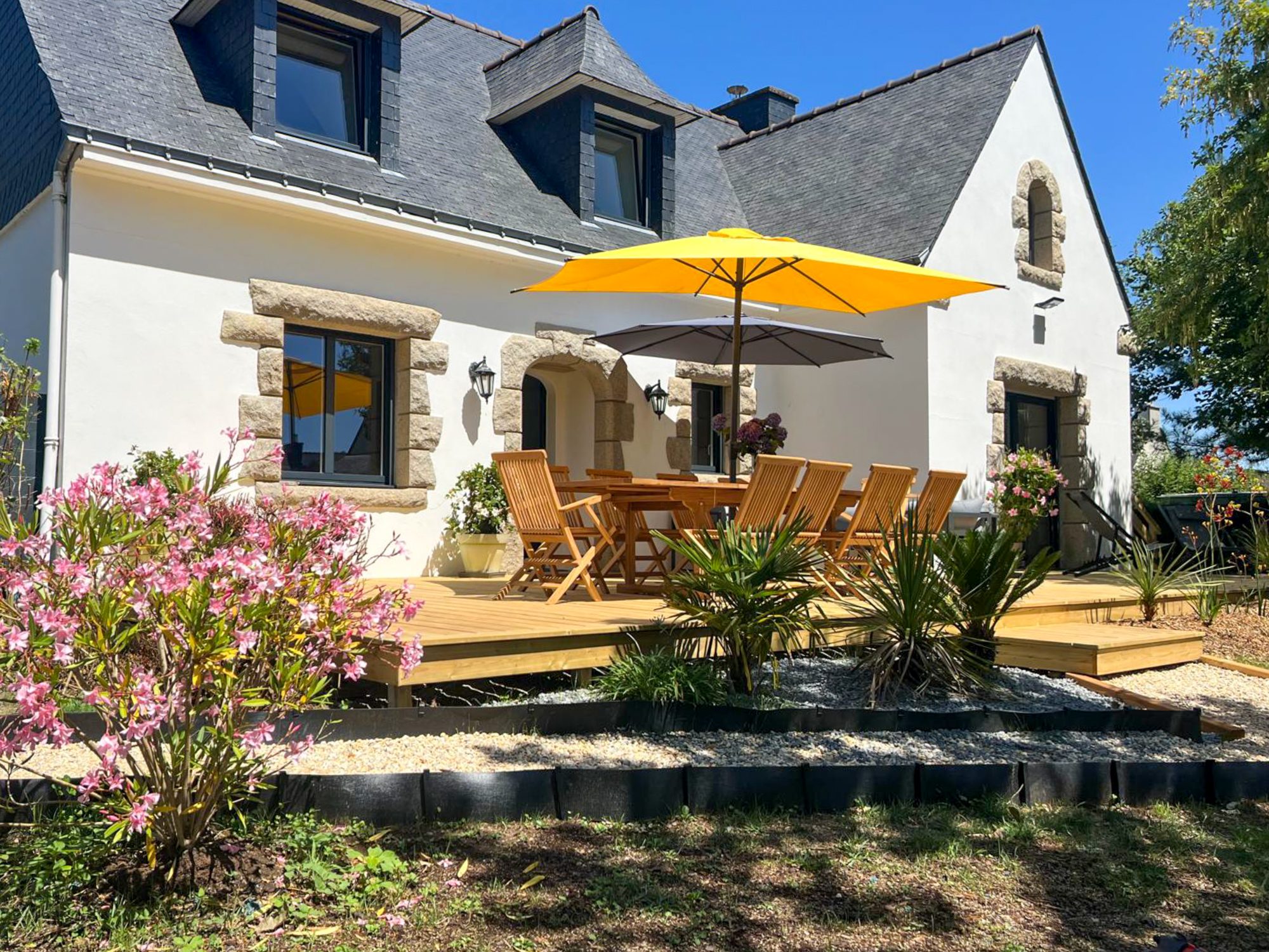 Terrasse du Gîte Domaine du Morbihan